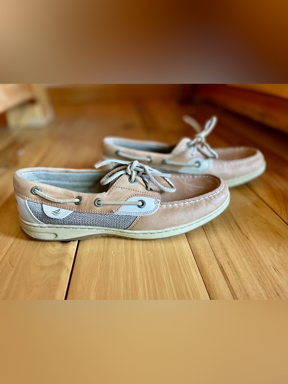 Sperry Women's Leather Top Siders Slip-On Flats - Tan